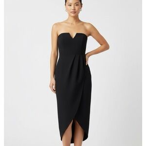 Elegant Black Women's strapless dress